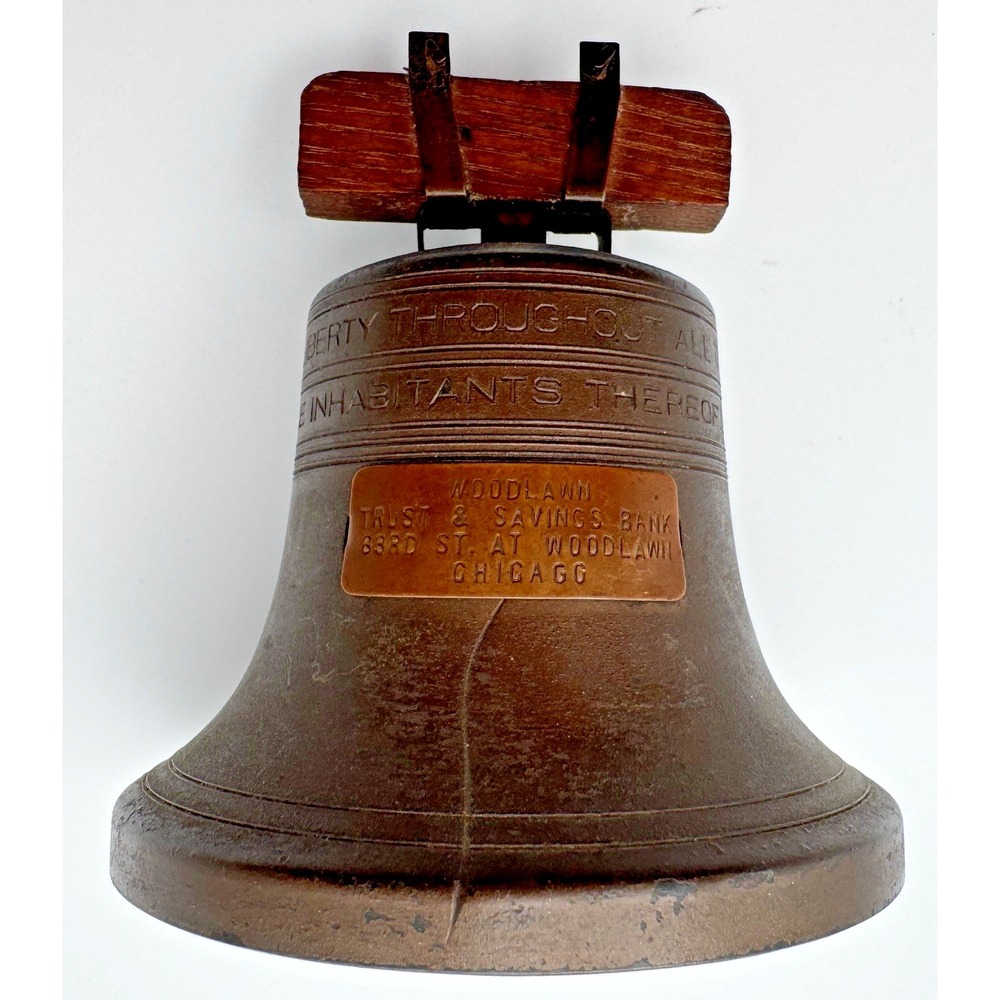 1900s Woodlawn Trust Savings Bank S&C System Liberty Bell Chicago Illinois Vtg